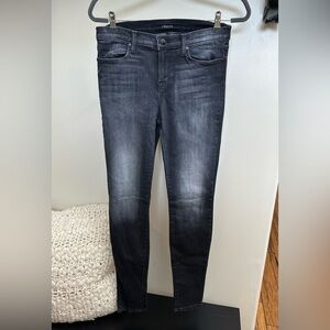 VGUC J Brand Women's Dark Black Wash Super Skinny Jeans Sz 28
